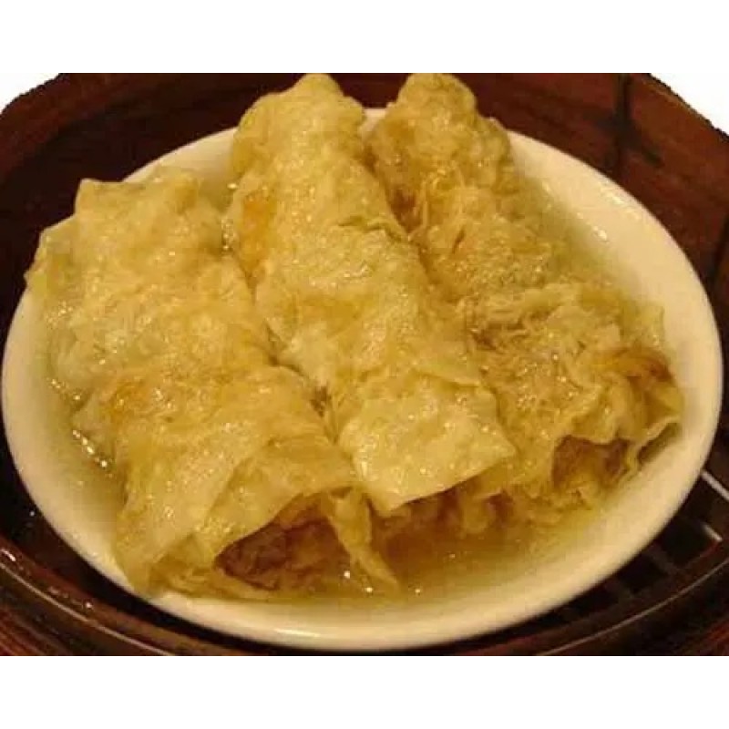 Steamed Bean Curd Skin Roll w Oyster Sauce (2pcs)